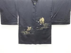 蝶模様刺繍一ツ紋絵羽織